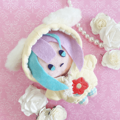 【ぬい服】ぬいぐるみ用うさ耳パーカー(15cm用)
