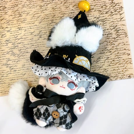 【ぬい服】魔法使いぬい服【帽子&尻尾&サロペット&衿セット】10cm用【推し活グッズ】