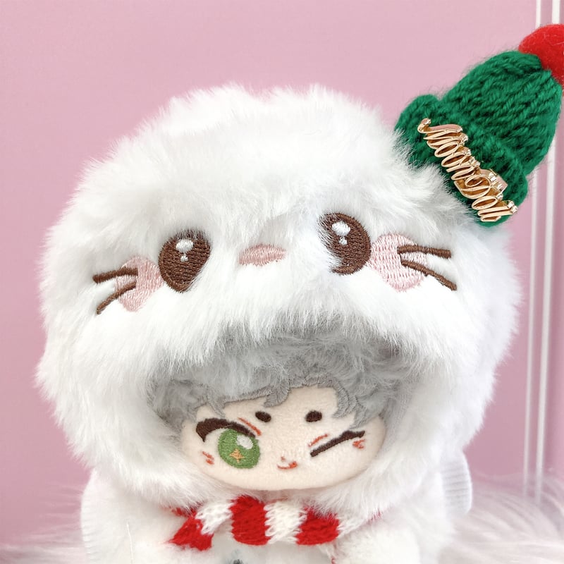 ぬい服】ふわふわクリスマス着ぐるみ 10cm用 | G.triGer