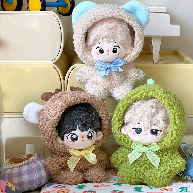 ぬい服 ♡ 10cm ♡ 着ぐるみ ♡ w18 ぬい服】ぬいぐるみ用 もこもこ ボア着ぐるみ (10cm用)【推し活グッズ