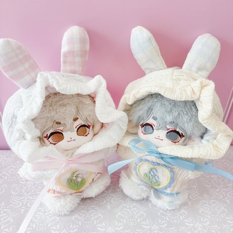 ぬいぐるみ用うさ耳着ぐるみ・うさ耳シューズセット【10~15cm用】【推し活グッズ】