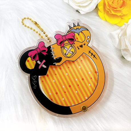 【G.triGerオリジナル 推し活グッズ】缶バッジ用アクリルフレーム 【地雷系くま】58mm用