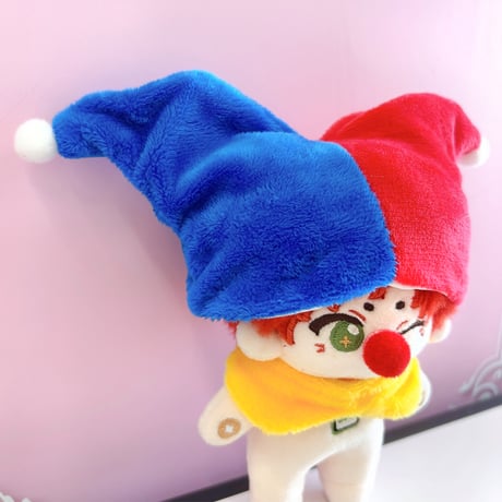 【ぬい服】帽子&赤い鼻&衿セット【ピエロ】 10cm用