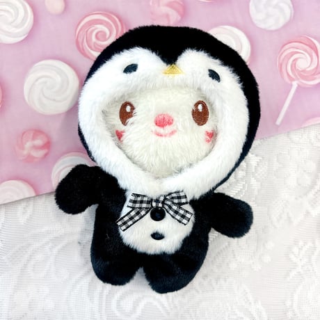 【ぬい服】ぬいぐるみ用着ぐるみ(ペンギン・うさぎ・ブタ)/10cm用 もこもこ