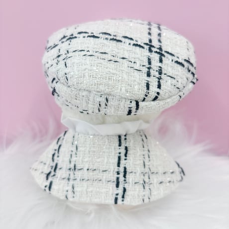 ぬい服　ツイード  ベレー帽&ケープ 10cm用【推し活グッズ】