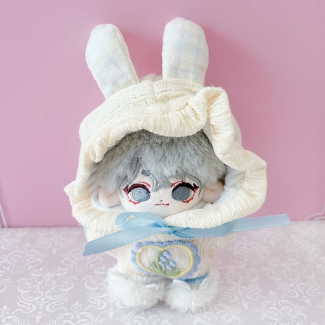 ぬいぐるみ用うさ耳着ぐるみ・うさ耳シューズセット【10~15cm用】【推し活グッズ】