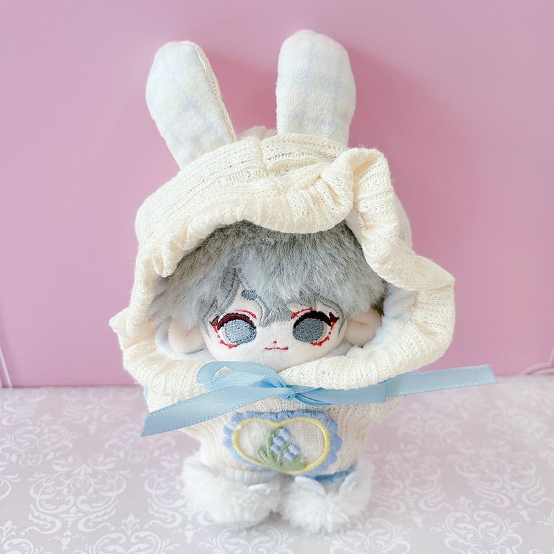 ぬいぐるみ用うさ耳着ぐるみ・うさ耳シューズセット【10~15cm用