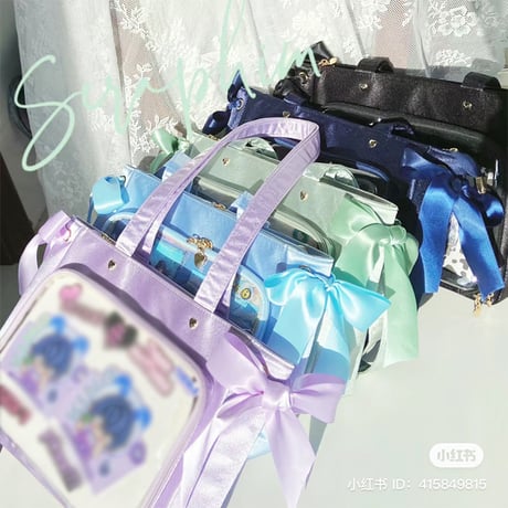 【Seraphim】サイドリボン付きサテン 痛バッグ【推し活グッズ】