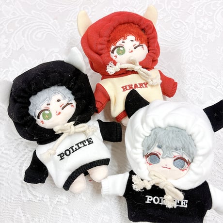 【ぬい服】ぬいぐるみ用ツノ付きパーカー(10cm用)【推し活グッズ】