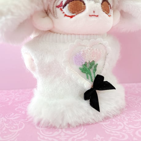 ぬい服　ぬいぐるみ用裾ファーニット【10~15cm用】【推し活グッズ】
