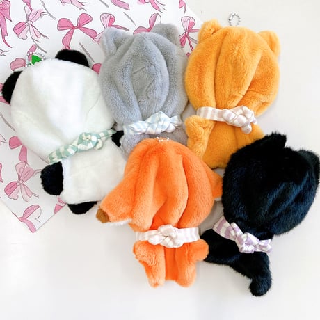 【ぬい服】ぬいぐるみ用スタイ付きアニマル着ぐるみ 10cm用【推し活グッズ】