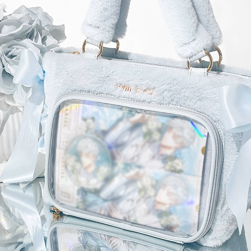 FUYUUNEKO】サイドリボン付きふわふわファー痛バッグ milk dolly FUYUUNEKO】サイドリボン付きふわふわファー痛バッグ milk dolly