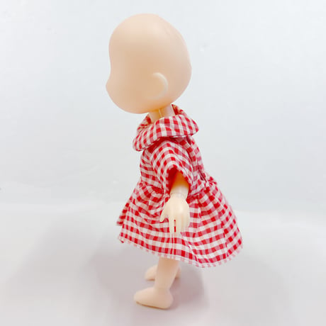 【ぬい服】レトロ・カントリー・ドレス　細身のぬいぐるみ・フィギュア・ドール用