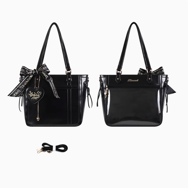 暴躁小梅】ハート型チャーム付き痛バッグ【推し活グッズ】 | G