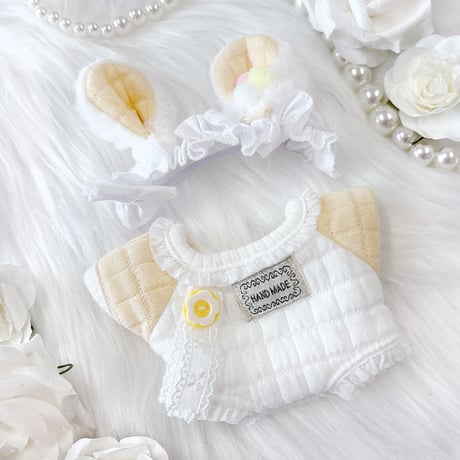 【ぬい服】ぬいぐるみ用ベビー服& ヘッドドレスセット 【15cm 用】【推し活グッズ】
