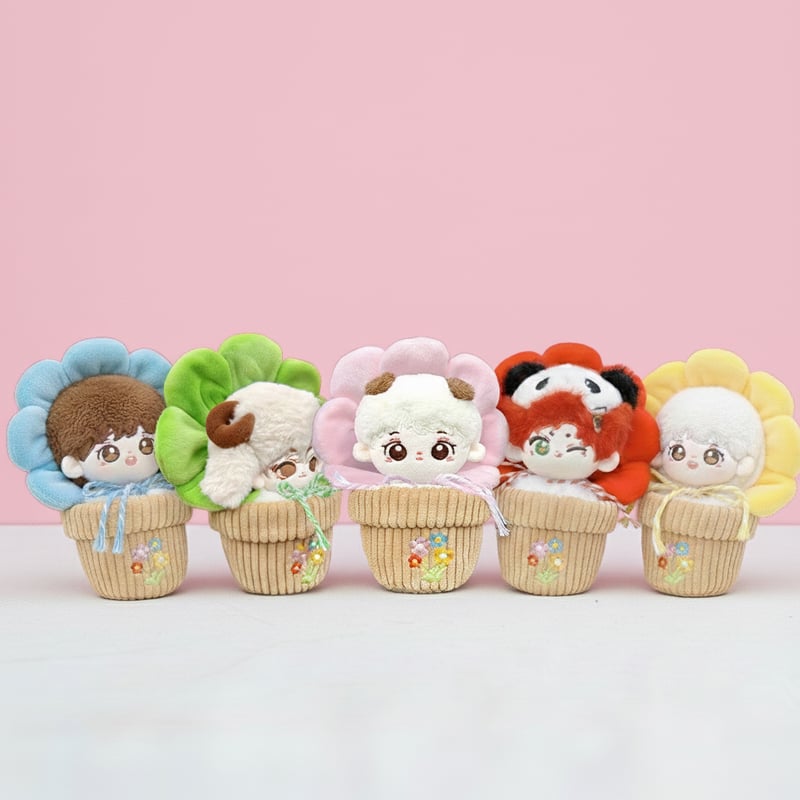 ぬい服】花型ヘッドドレス&植木鉢セット 10cmぬいぐるみ用 | G.triGer