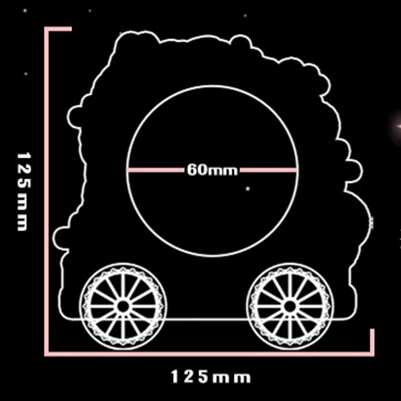 アクリルフレーム 推し活グッズ】馬車型アクリル缶バッジ