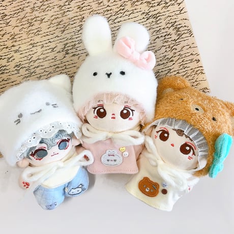 【ぬい服】アニマル帽子&ぬい服セット【10cm用】【推し活グッズ】