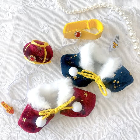 【ぬい服】王冠&マントセット　10~15cm用【推し活グッズ】