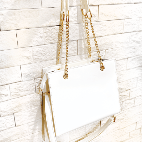 フェイクレザースクエア痛バッグ