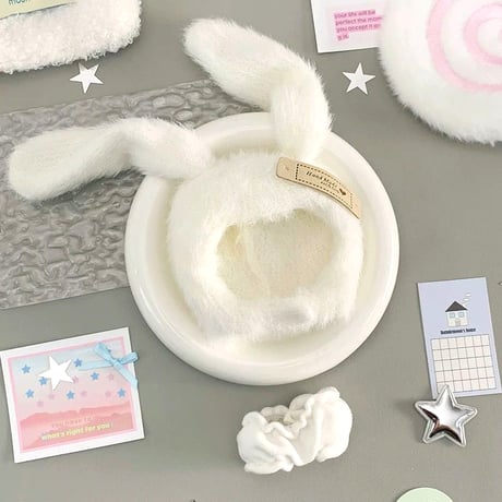 【ぬい服】ぬいぐるみ用うさ耳着ぐるみキャップ&パンツセット【10cm用】【推し活グッズ】