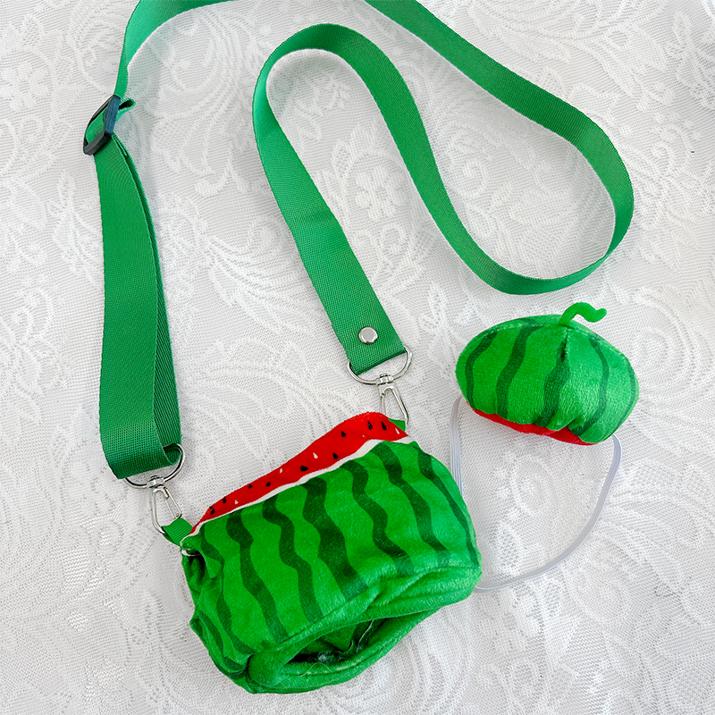 ぬいバッグ】【ぬい服】ぬいぐるみ用スイカ型バッグ 【10〜20cm 用