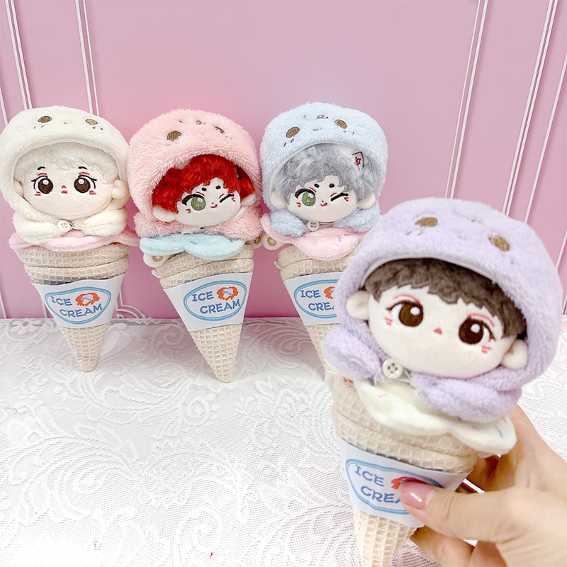 ぬい服】アイスクリーム型ぬいぐるみ用着ぐるみ 【コーン】10cm用
