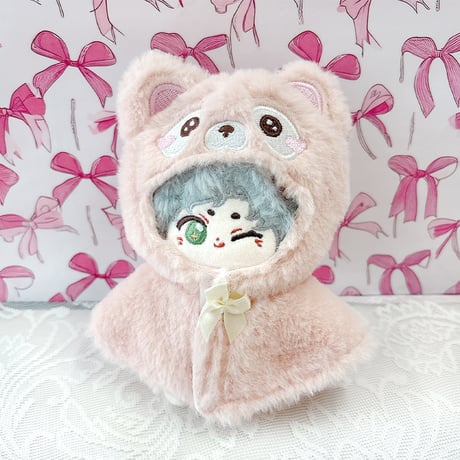 【ぬい服】ぬいぐるみ用アニマルポンチョ【10~15cm用】