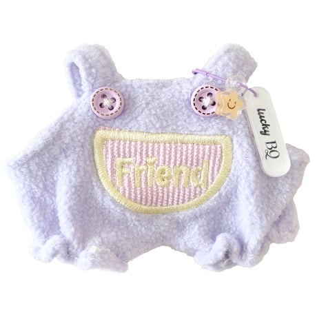 【ぬい服】カラフルサロペット　10cmぬいぐるみ用