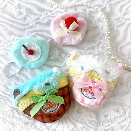【ぬい服】ぬいぐるみ用アイスクリーム着ぐるみ　10cm用【推し活グッズ】