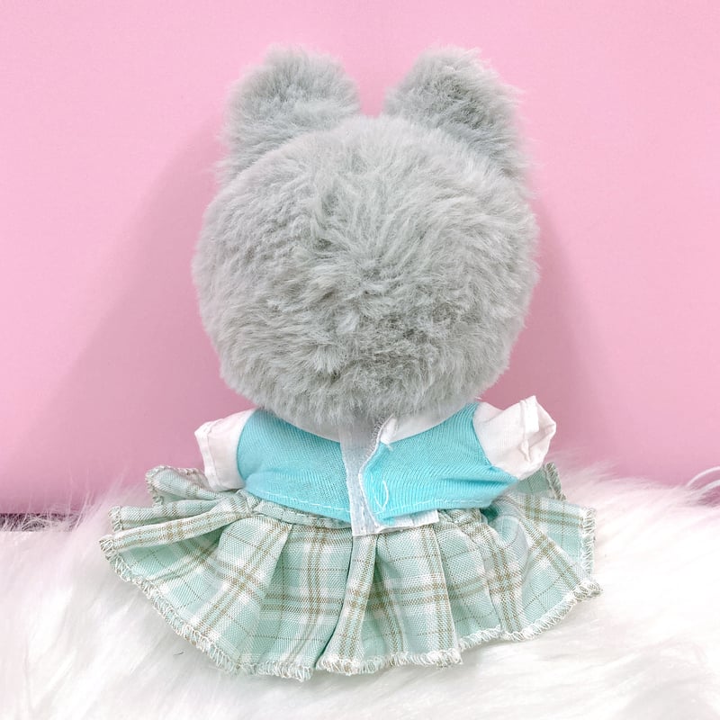 ぬい服】シャツ&チェックスカートセット 10cm用 | G.triGer