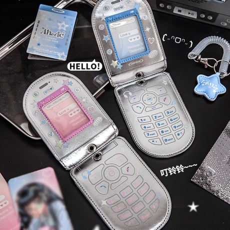 【OOPSDAY 推し活グッズ】携帯電話型メタリック トレカケース【推し活グッズ】