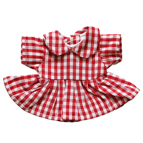 【ぬい服】レトロ・カントリー・ドレス　細身のぬいぐるみ・フィギュア・ドール用