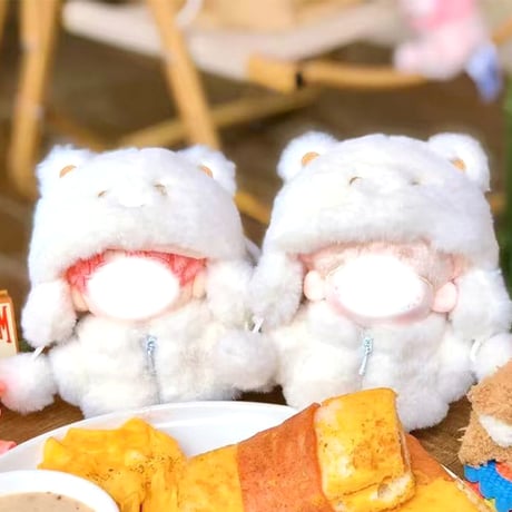 【ぬい服】ぬいぐるみ用もこもこくま着ぐるみ　10cm用【推し活グッズ】