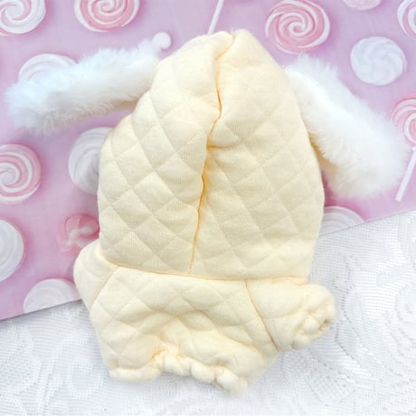 【ぬい服】ぬいぐるみ用うさ耳パーカー(15cm用)