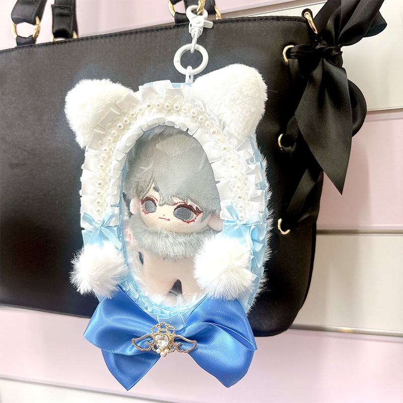 G.triGerオリジナル】猫耳付きデコレーションぬいポーチ【ぬいバッグ