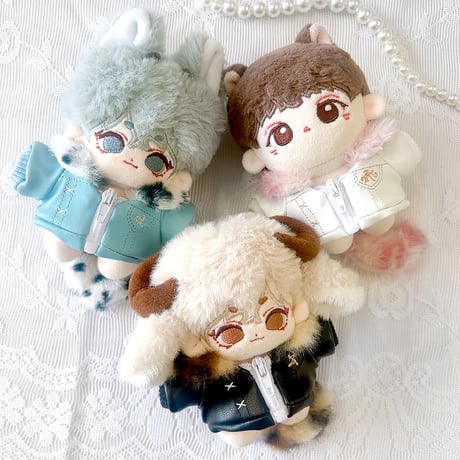 【ぬい服】ふわふわしっぽ付き革ジャケット 【推し活グッズ】