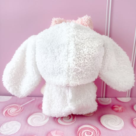 ぬい服　もこもこ垂れ耳ぬい服【着ぐるみキャップ・服2点セット】10cm用【推し活グッズ】