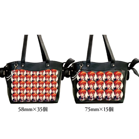 【Seraphim】サイドリボン付き痛トートバッグ【推し活グッズ】