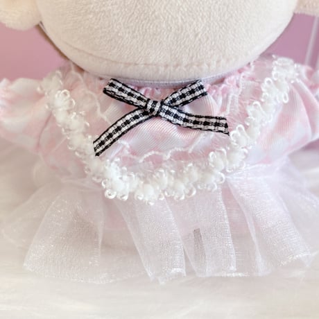 【ぬい服】アリス風ワンピース&うさ耳ヘッドドレスセット　10cm用