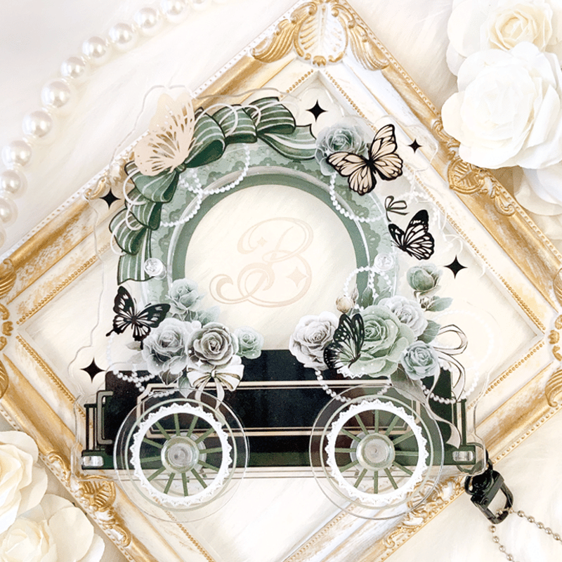 アクリルフレーム 推し活グッズ】馬車型アクリル缶バッジ