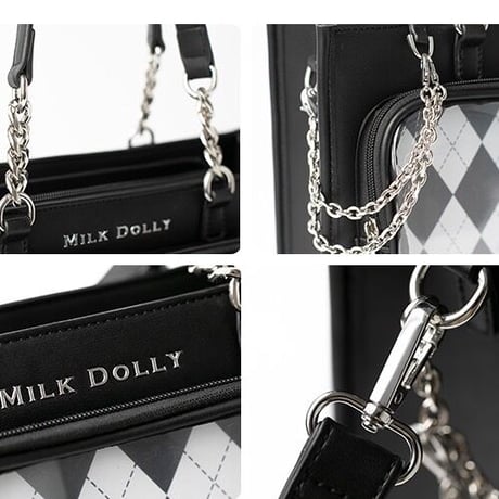 【FUYUUNEKO】アーガイル痛バッグ milk dolly【推し活グッズ】