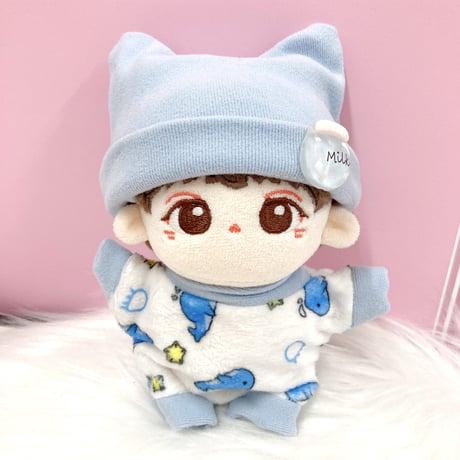 【ぬい服】まんぷくベイビー・ロンパースぬい服【帽子&ロンパースセット】　10cm用
