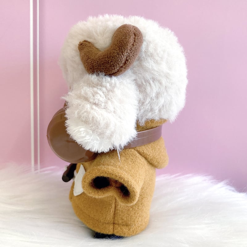 ぬい服】ダッフルコート&ボーダーシャツ&パンツ&ヘッドホンセット 10cm