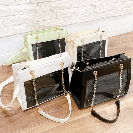 フェイクレザースクエア痛バッグ