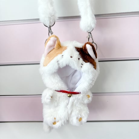 【ぬいバッグ】【ぬい服】ふわふわショルダーストラップ付き ぬいぐるみ用着ぐるみ【15cm 用】【推し活グッズ】