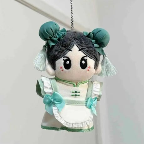 【ぬい服】 ぬいぐるみ用チャイナエプロン&ヘッドドレスセット 10cm~15 用【推し活グッズ】
