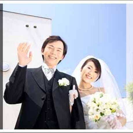 写真入り結婚報告はがき・内祝いカード☆デザイン「002」☆※ご注文枚数80枚以上
