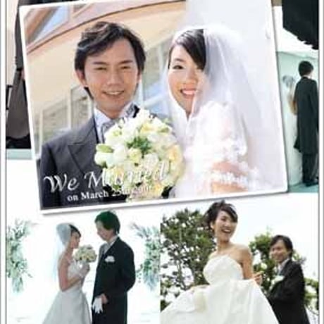 写真入り結婚報告はがき・内祝いカード☆デザイン「005-2」☆※ご注文枚数80枚以上