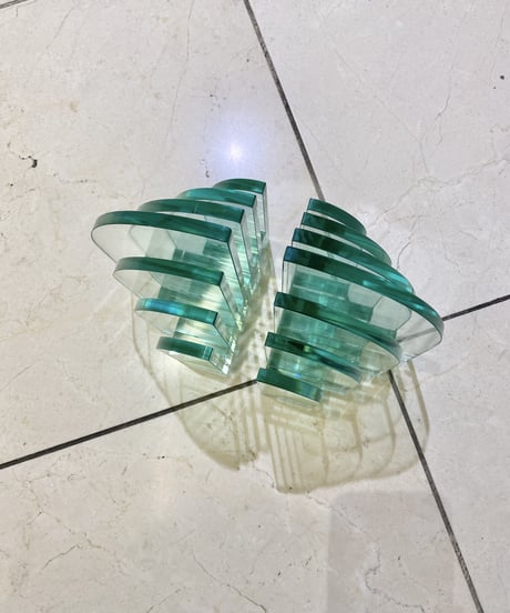 Layered glass Pair (Bookend)